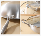 Stainless steel Wok (34cm)