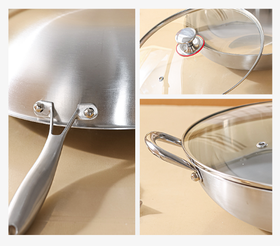 Stainless steel Wok (34cm)