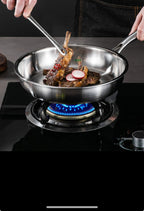 Stainless steel frying pans