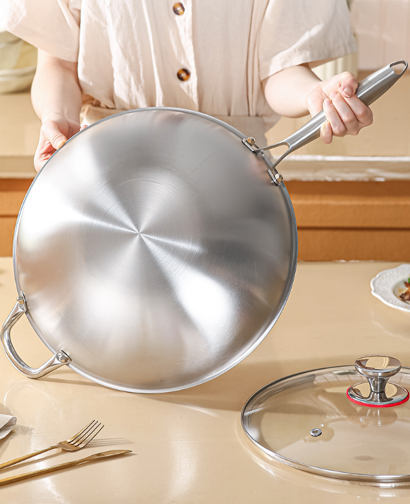 Stainless steel Wok (34cm)