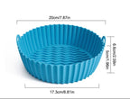 2 Pack Silicone Round Air Fryer Liners – Non-Stick, Flexible & Easy Release