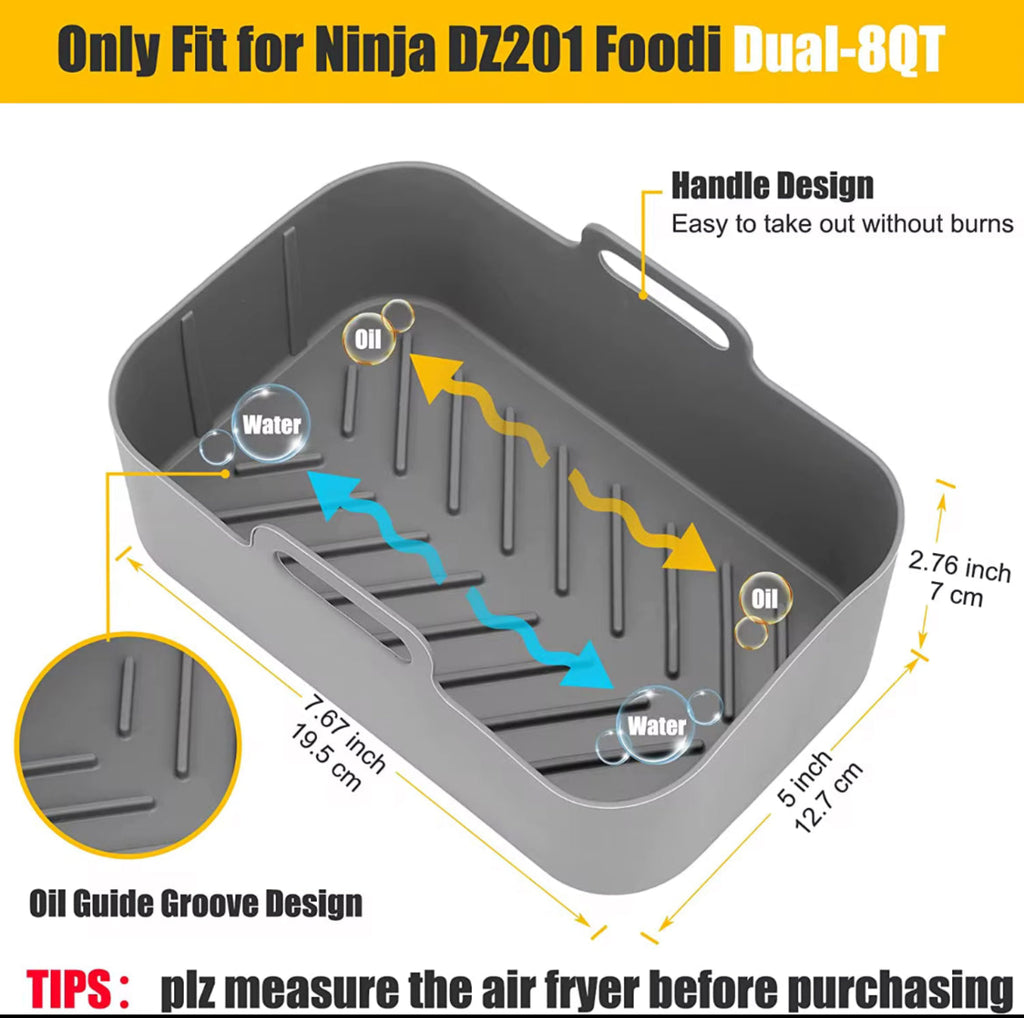 Grey Air fryer liners