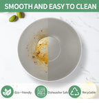 Modern Bamboo Salad Bowl Set with Lid & Serving Spoon and Fork – White