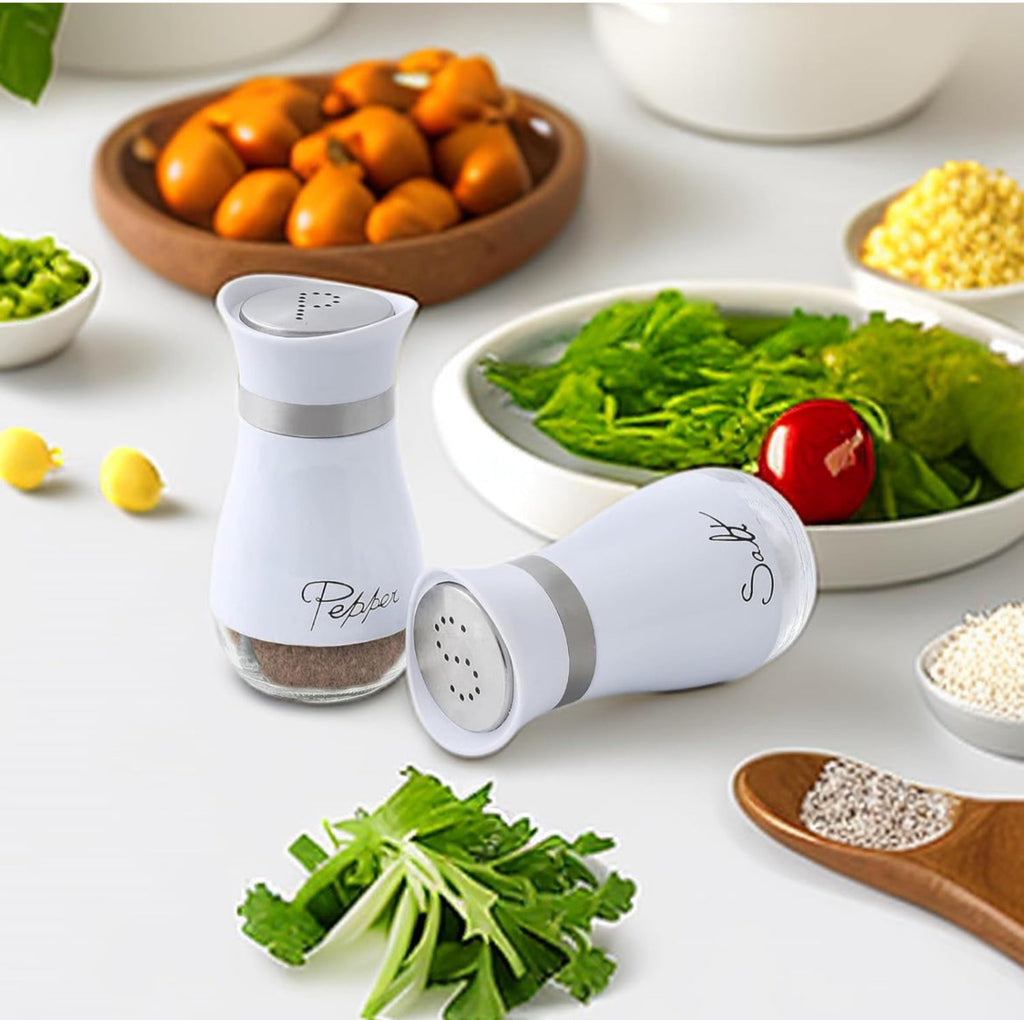 Modern White 2-Pack Salt & Pepper Shaker Set