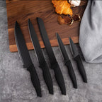 7pc Black knife set