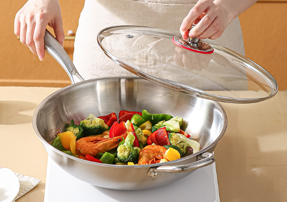 Stainless steel Wok (34cm)