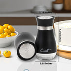 Modern Black 2-Pack Salt & Pepper Shaker Set
