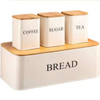 White Bread Bin Set