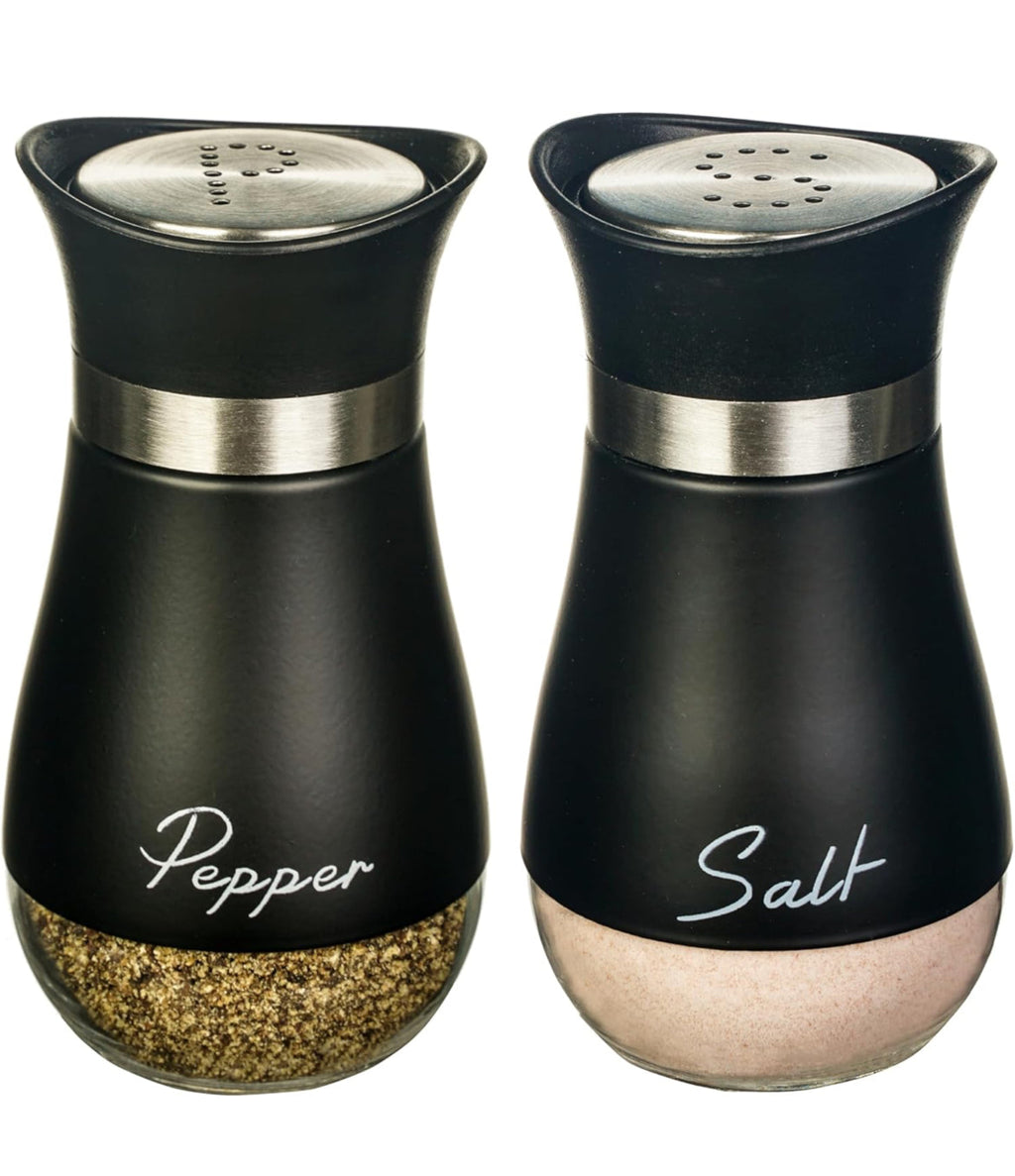 Modern Black 2-Pack Salt & Pepper Shaker Set