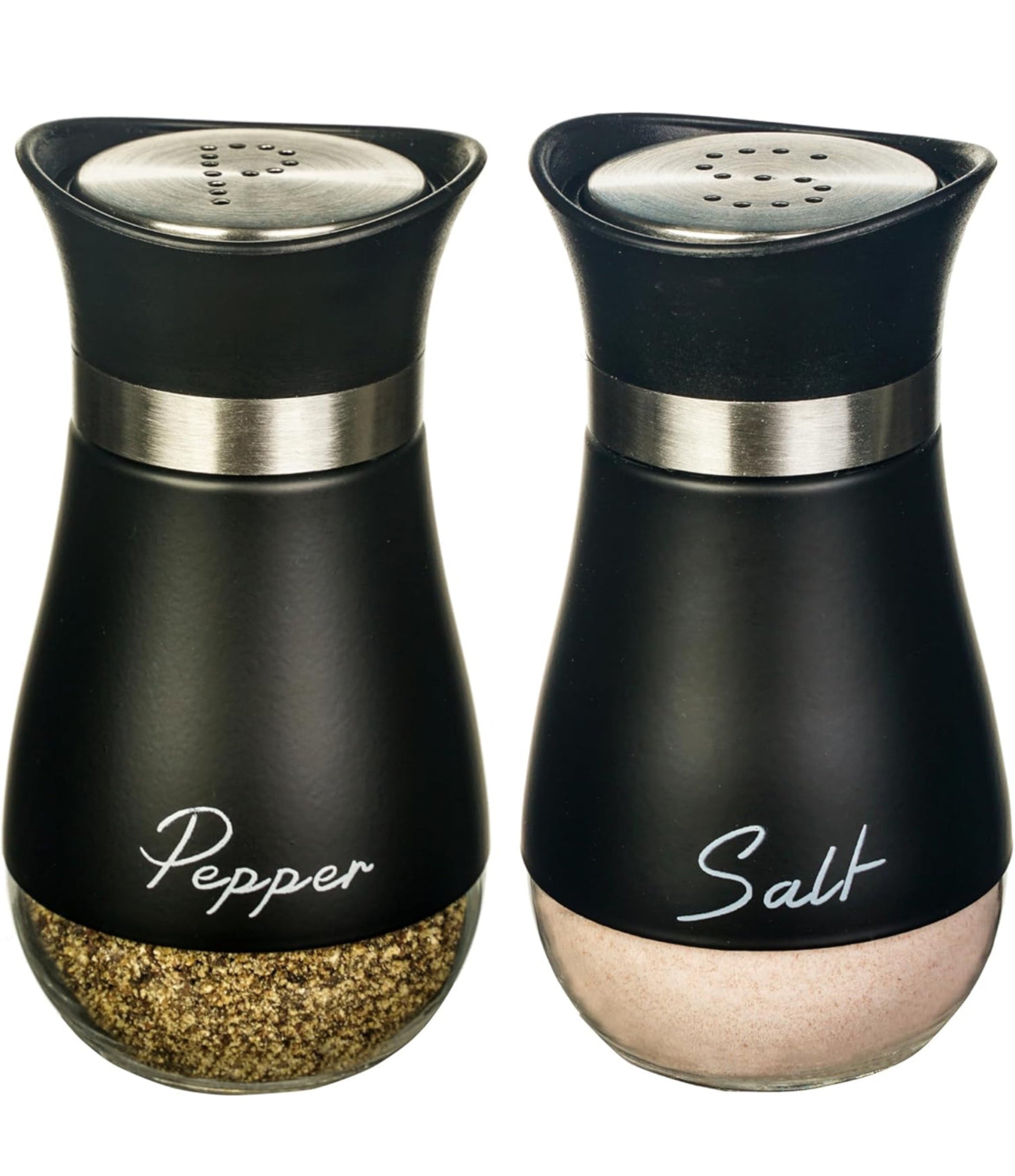 Modern Black 2-Pack Salt & Pepper Shaker Set