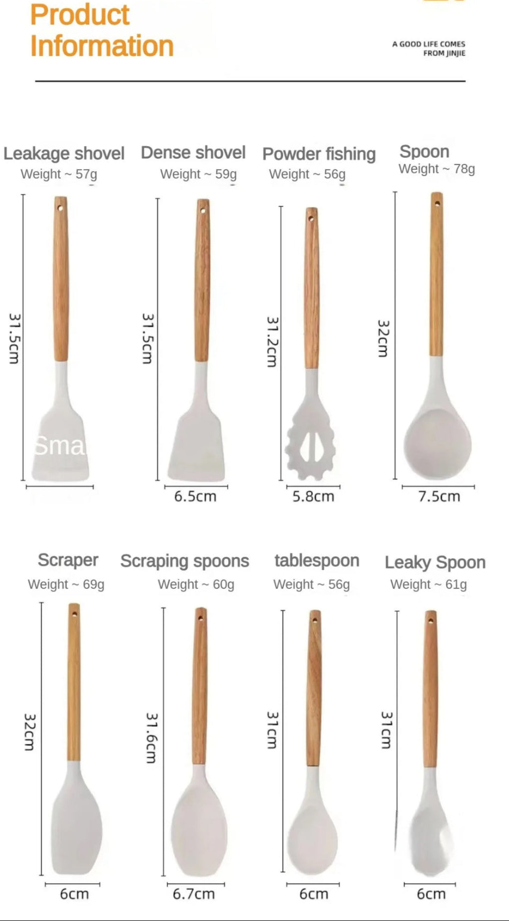 19-Piece Elegant Non-Stick Silicone Kitchen Utensil Set – White