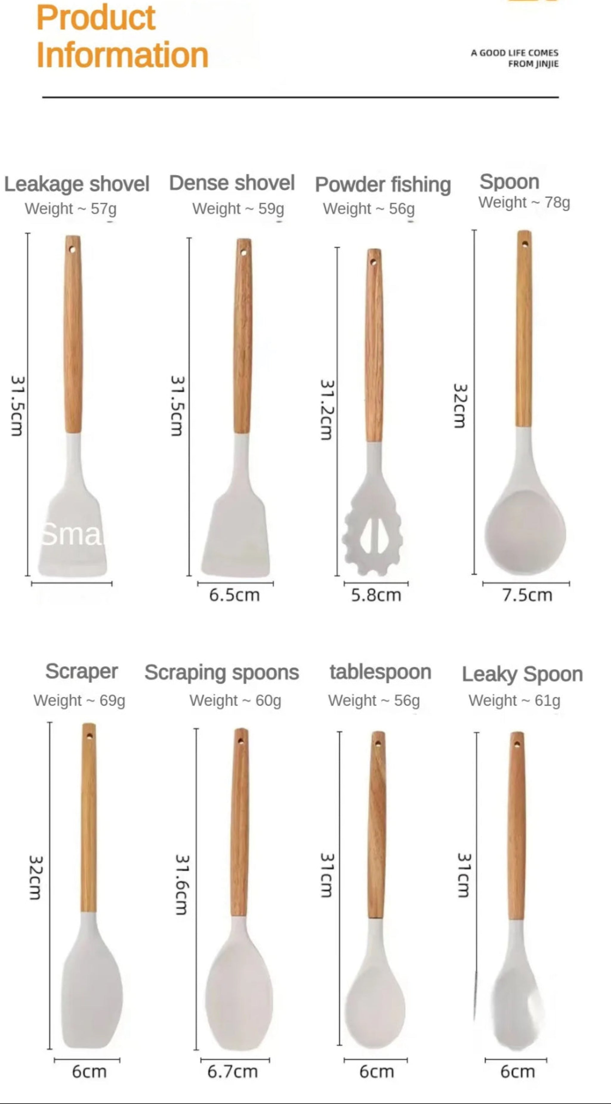 19-Piece Elegant Non-Stick Silicone Kitchen Utensil Set – White