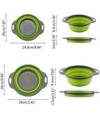 2 Pack Collapsible Colanders – Space Saving Kitchen Strainers
