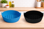 2 Pack Silicone Round Air Fryer Liners – Non-Stick, Flexible & Easy Release