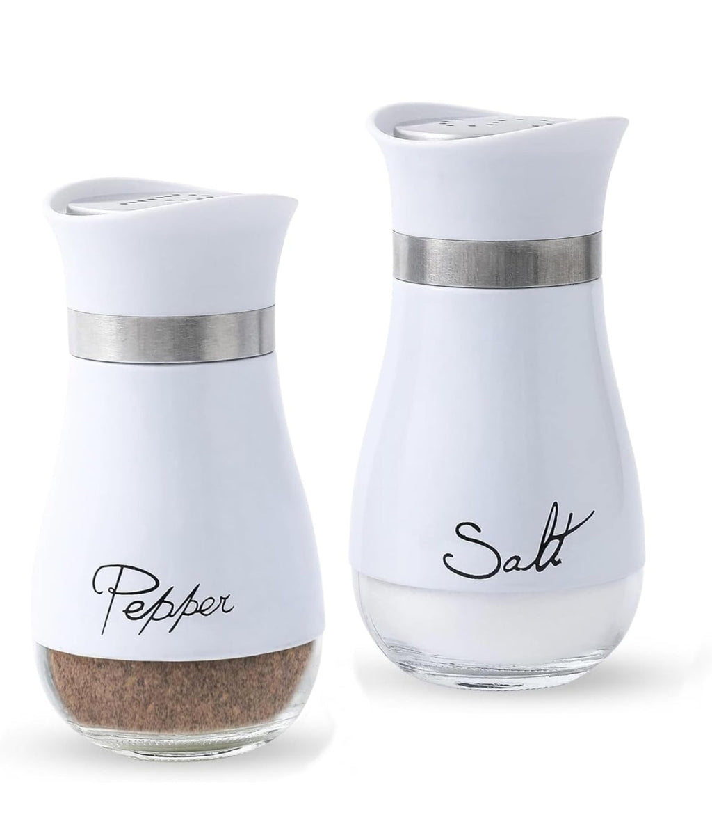 Modern White 2-Pack Salt & Pepper Shaker Set