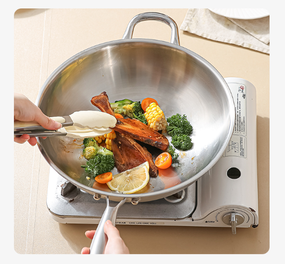 Stainless steel Wok (34cm)