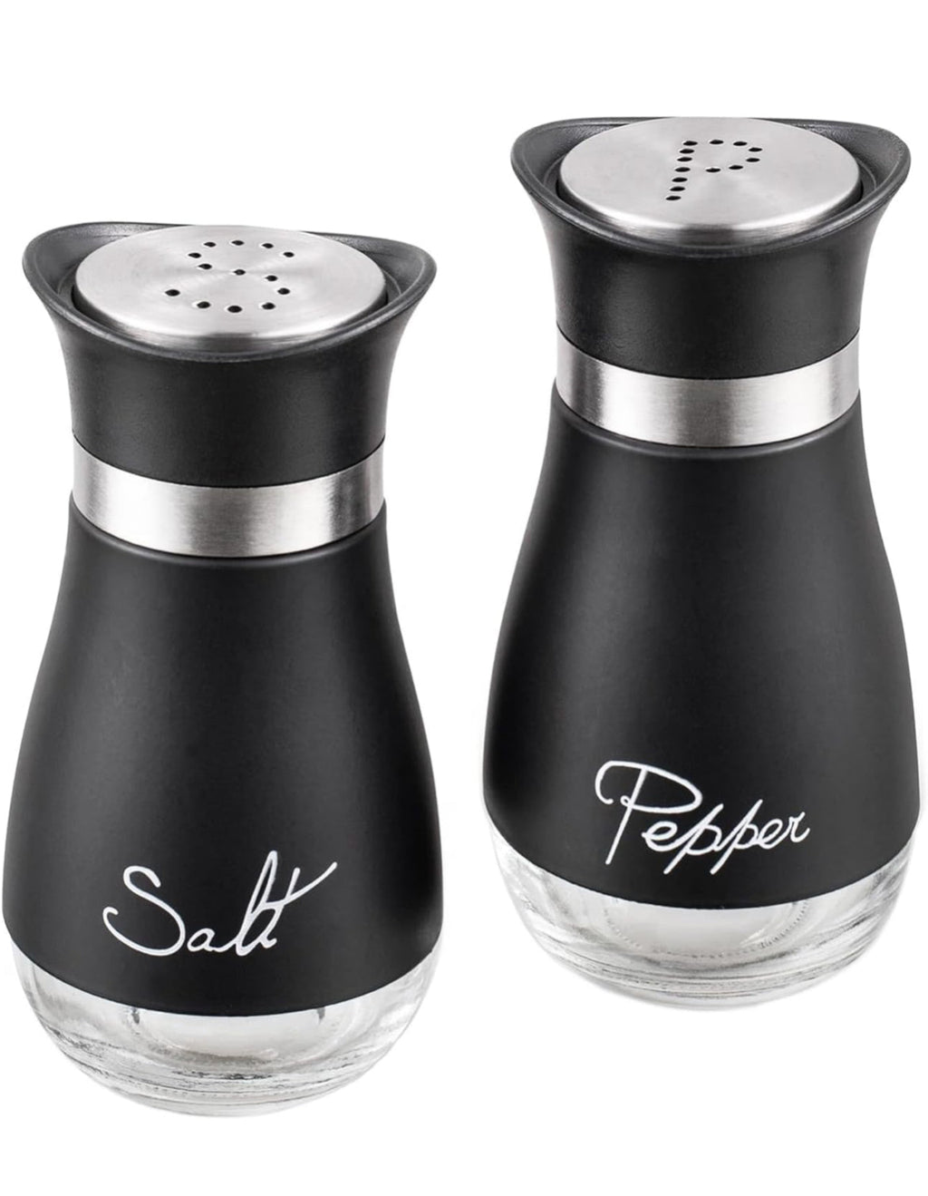 Modern Black 2-Pack Salt & Pepper Shaker Set