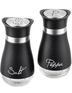 Modern Black 2-Pack Salt & Pepper Shaker Set