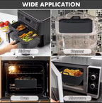 2-Pack Rectangular Silicone Air Fryer Liners – Reusable Basket Protectors