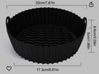 2 Pack Silicone Round Air Fryer Liners – Non-Stick, Flexible & Easy Release