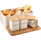White Bread Bin Set