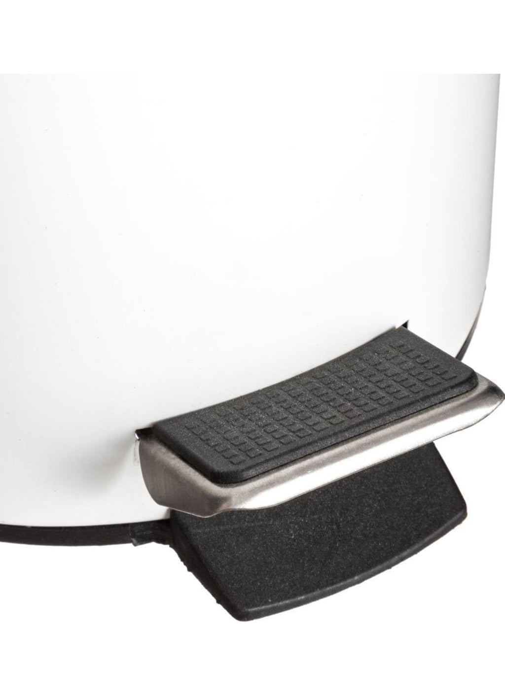 Bamboo Lid Pedal Kitchen Bin – White