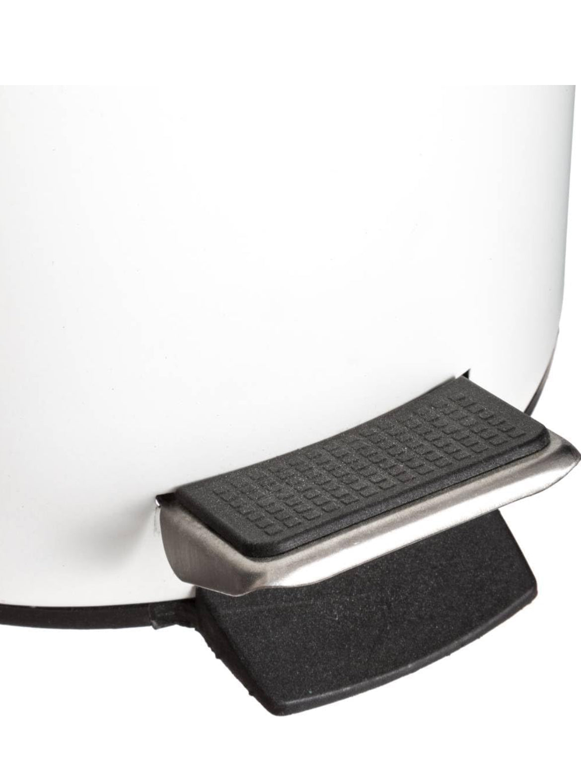 Bamboo Lid Pedal Kitchen Bin – White