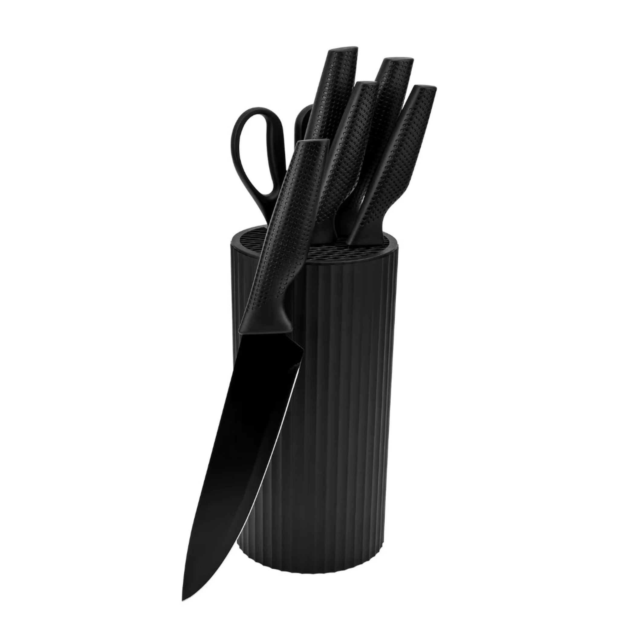 7pc Black knife set