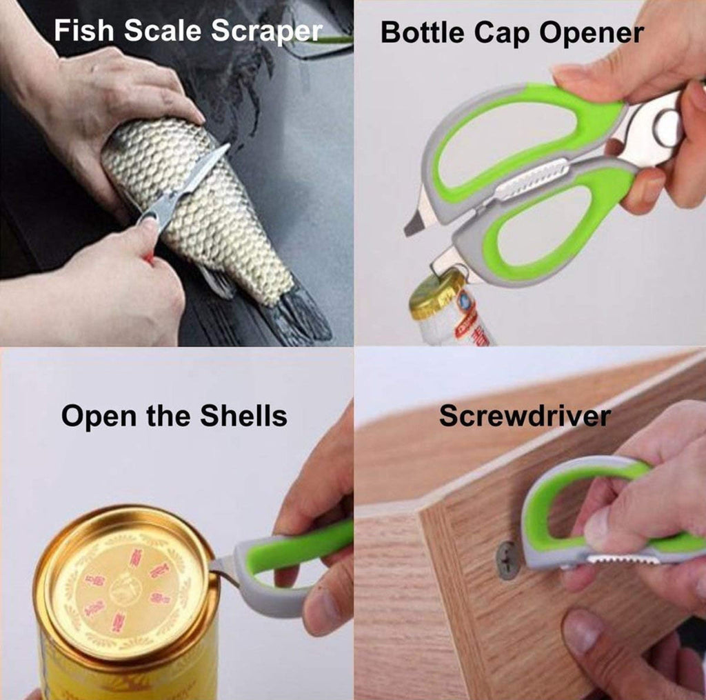 7-in-1 Magnetic Multi-Purpose Functional Kitchen Scissors with Protective Sheath