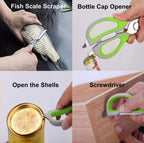 7-in-1 Magnetic Multi-Purpose Functional Kitchen Scissors with Protective Sheath