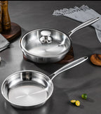 Stainless steel frying pans