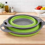 2 Pack Collapsible Colanders – Space Saving Kitchen Strainers