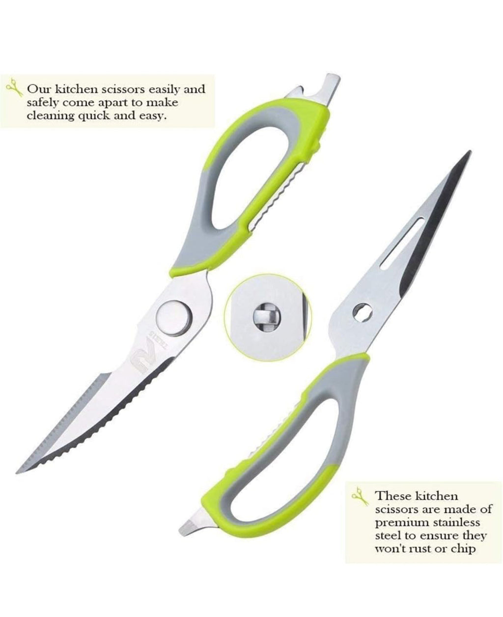7-in-1 Magnetic Multi-Purpose Functional Kitchen Scissors with Protective Sheath