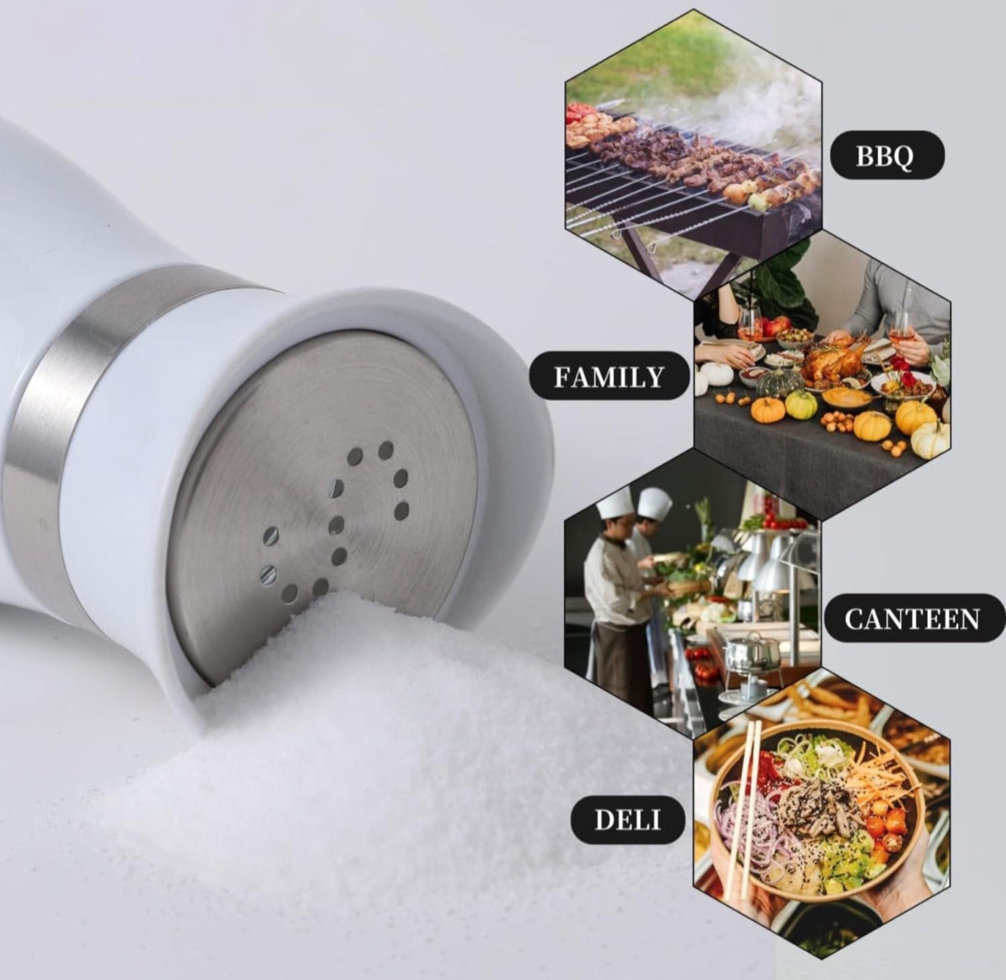 Modern White 2-Pack Salt & Pepper Shaker Set