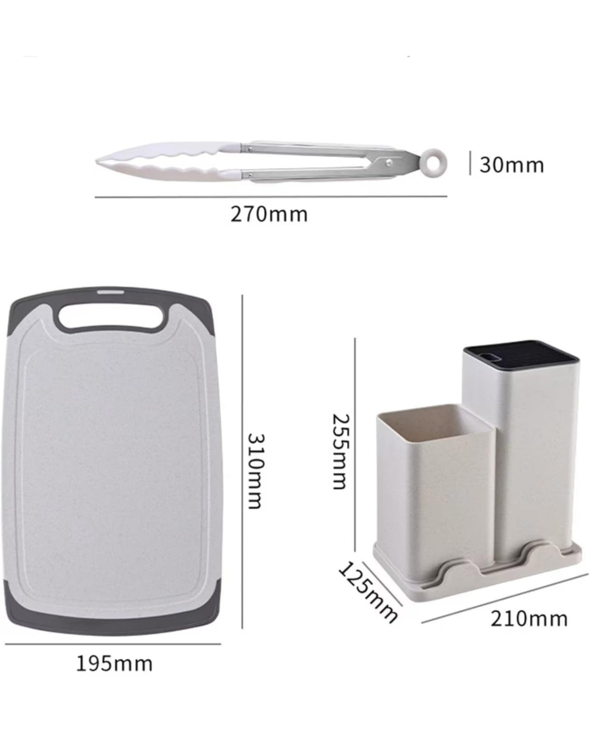 19-Piece Elegant Non-Stick Silicone Kitchen Utensil Set – White