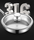 Stainless steel frying pans