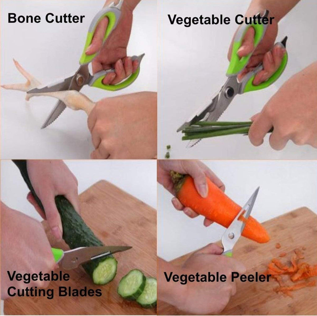 7-in-1 Magnetic Multi-Purpose Functional Kitchen Scissors with Protective Sheath
