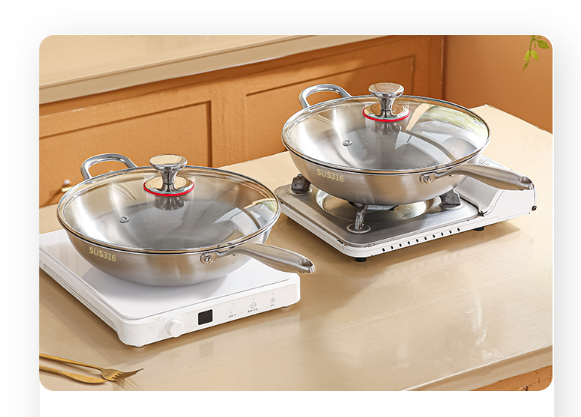 Stainless steel Wok (34cm)