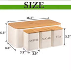 White Bread Bin Set