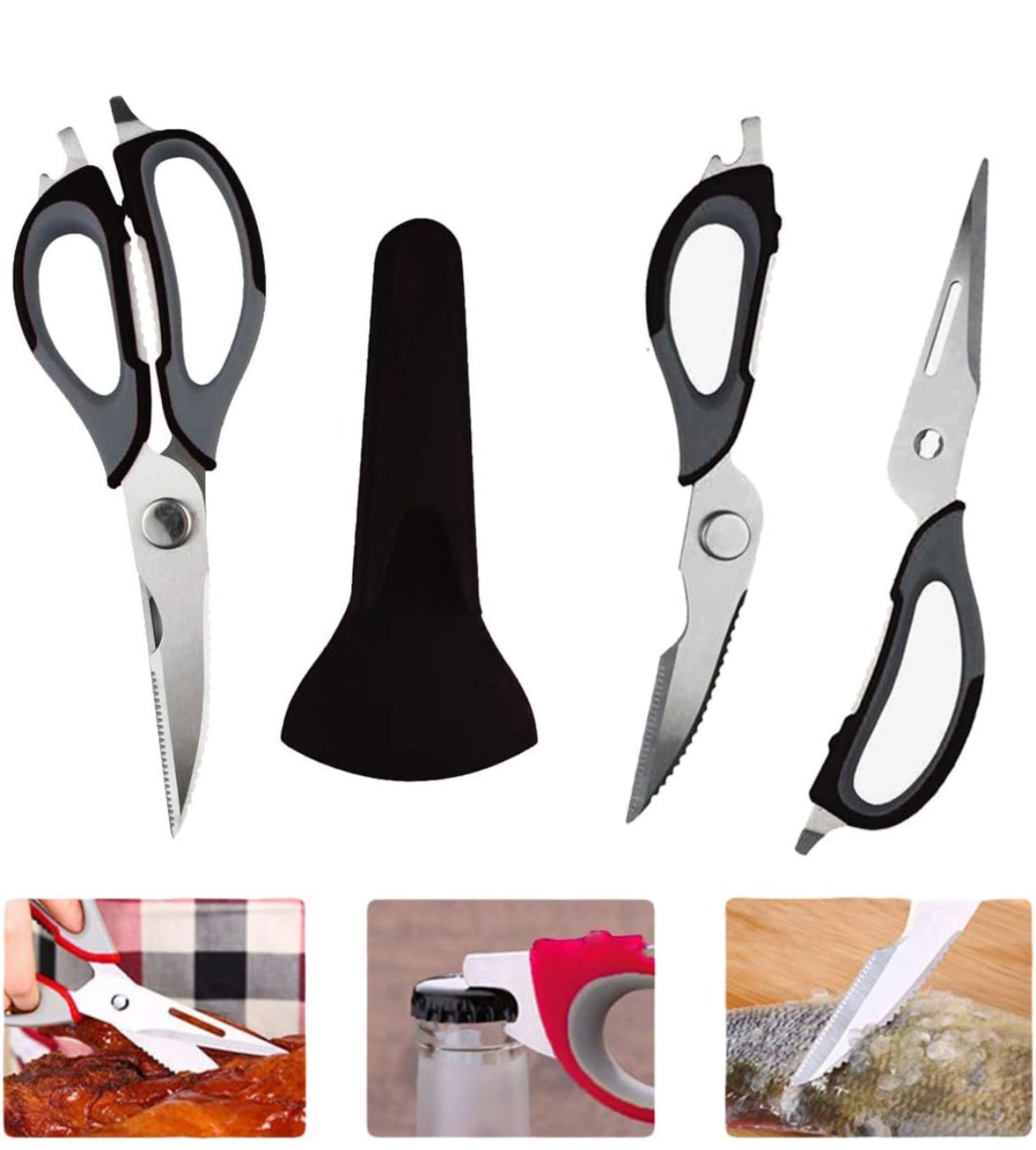 7-in-1 Magnetic Multi-Purpose Functional Kitchen Scissors with Protective Sheath