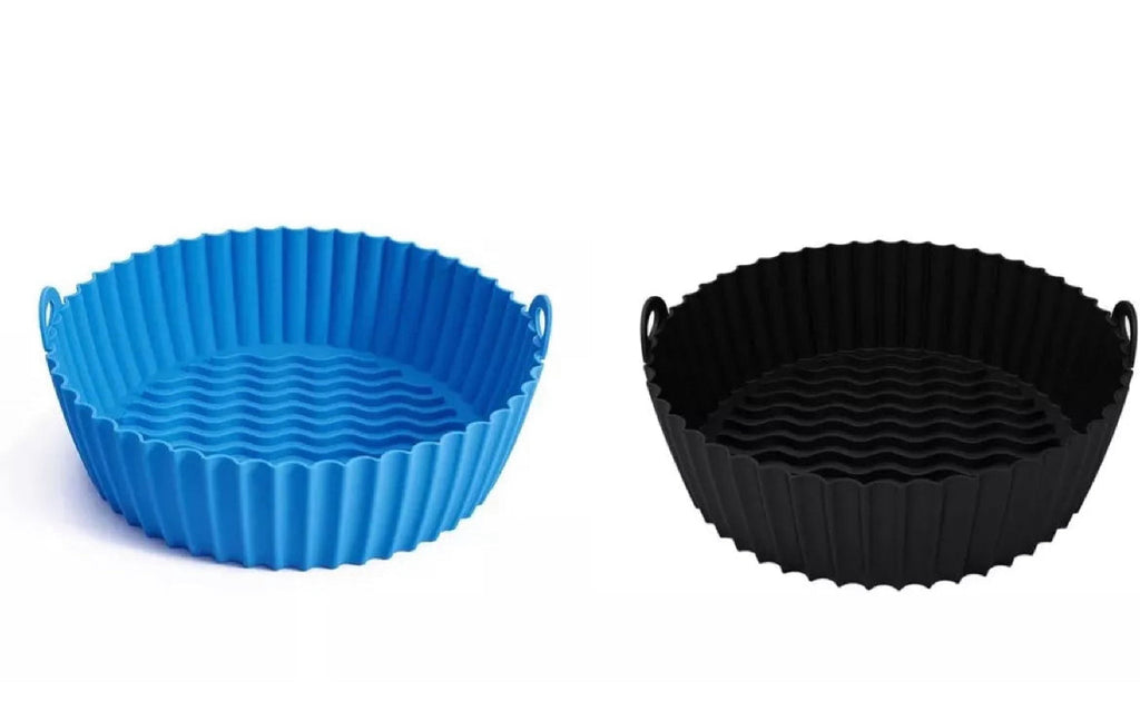 2 Pack Silicone Round Air Fryer Liners – Non-Stick, Flexible & Easy Release