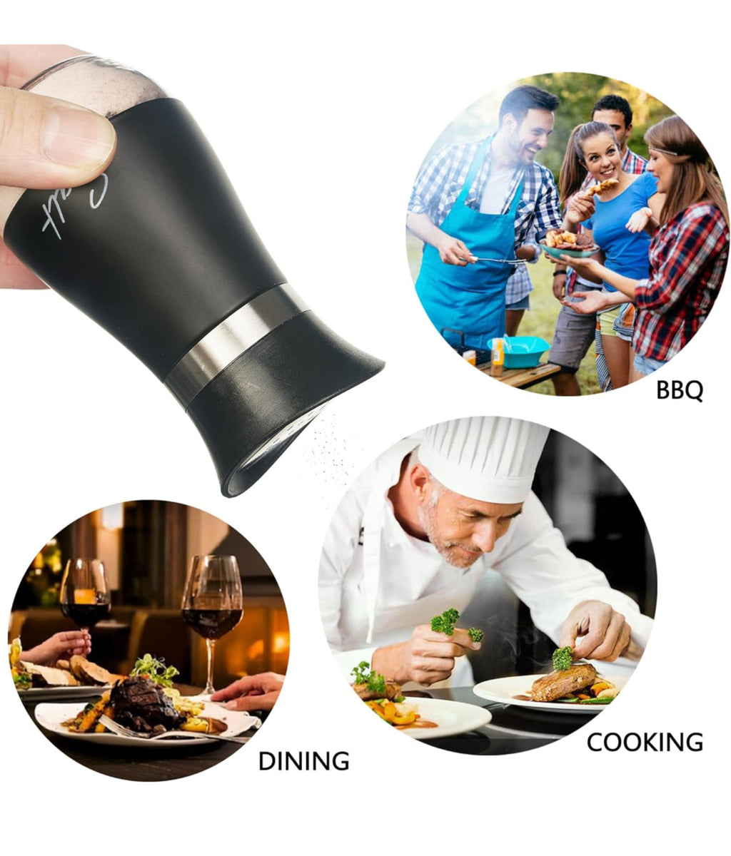 Modern Black 2-Pack Salt & Pepper Shaker Set