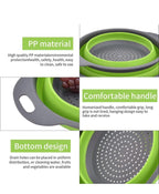 2 Pack Collapsible Colanders – Space Saving Kitchen Strainers
