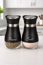 Modern Black 2-Pack Salt & Pepper Shaker Set