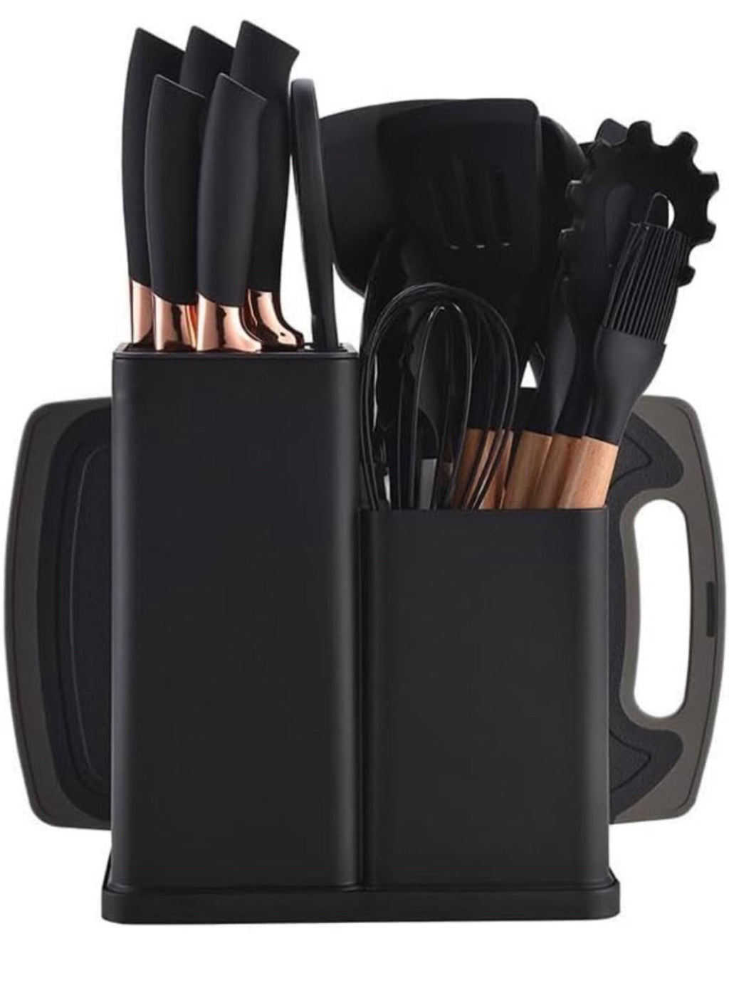 19-Piece Elegant Non-Stick Silicone Kitchen Utensil Set – Black